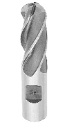 End Mill 4 Flute Single End Ball End 1/2